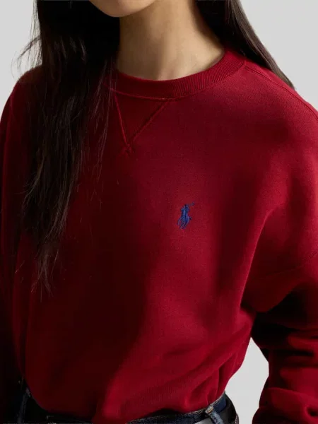 Bluza z wyhaftowanym logo Polo Ralph Lauren czerwona
