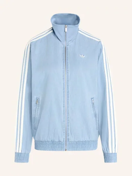 Adidas Originals Džínová Bunda Adidas Originals Summer Glow Denim Firebird tmavě modrá bílá