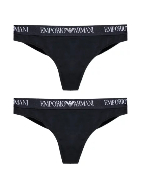 Kalhotky briefs Emporio Armani s autogramem černé