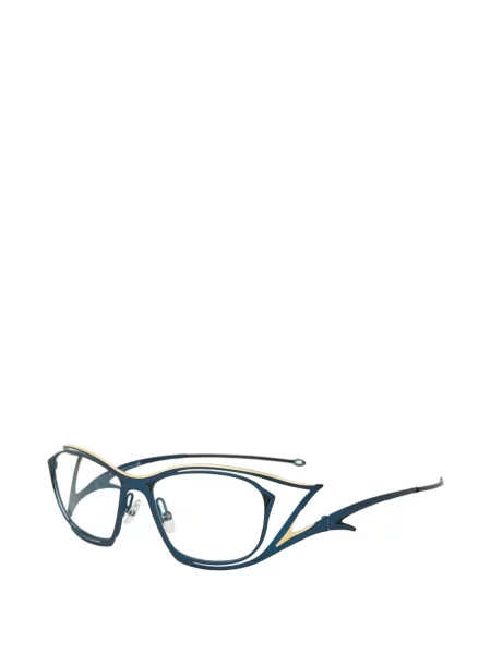 Ochelari de soare Parasite cu imprimeu geometric albastru