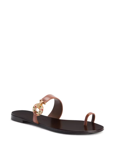 Sandale Giuseppe Zanotti fără toc maro