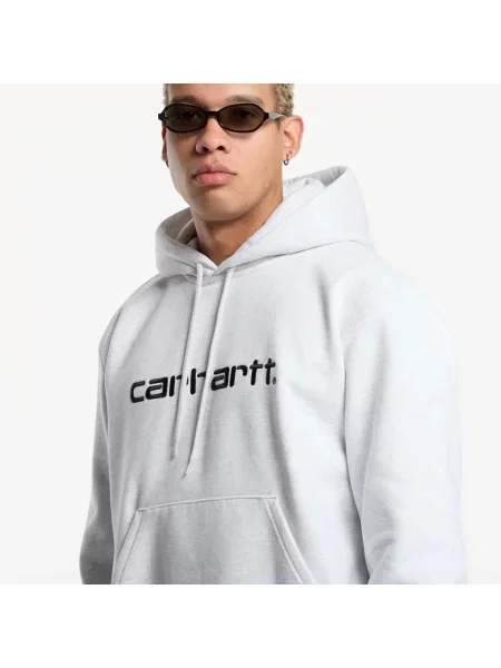 Mikina Carhartt WIP Hooded Carhartt Sweat UNISEX Ash Heather/ Graphite XXL