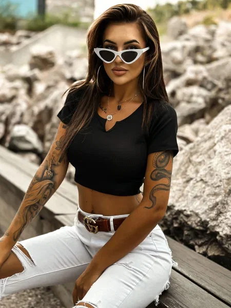 Блуза Fashionhunters черно