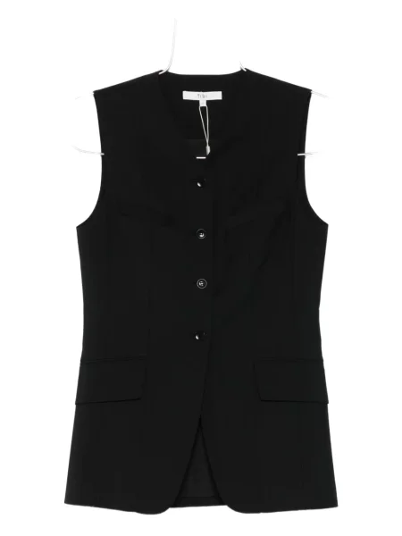 Kamizelka Tibi z dekoltem w serek czarna