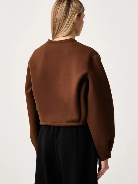 Nike Sportswear oversize melegítőfelső női modállal barna
