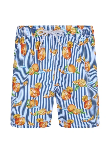 Slip de baie Mc2 Saint Barth cu imagine albastru