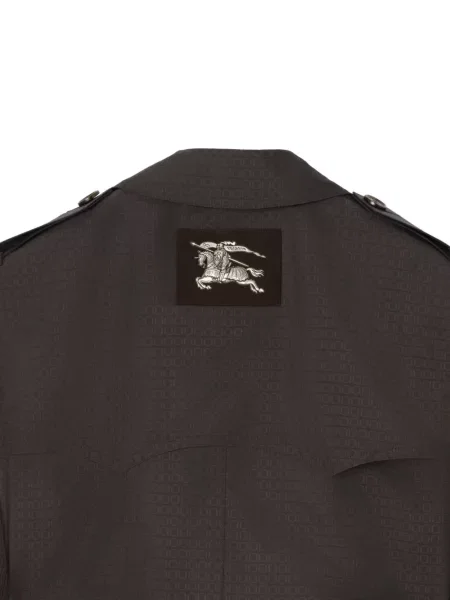 Lung trenci Burberry cu imprimeu geometric maro
