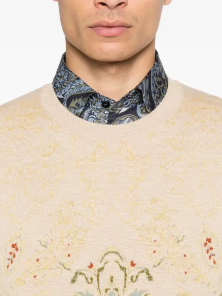 Pulover Etro cu model paisley cu decolteu rotund