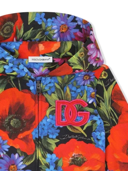 Bluza z kapturem dziecięca Dolce And Gabbana czerwona