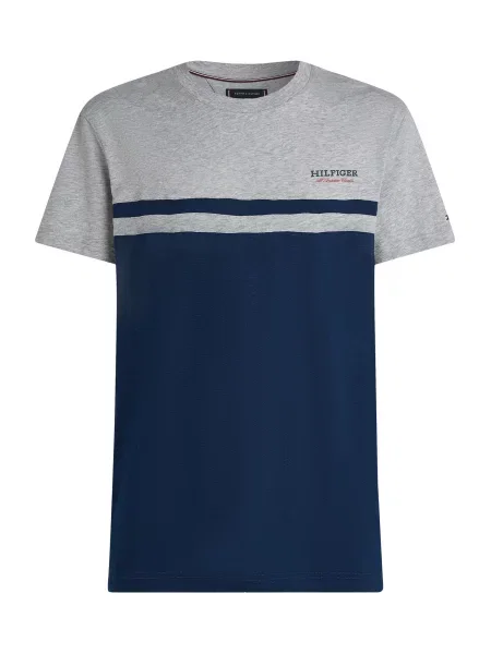 TOMMY HILFIGER Tričko námořnická modř šedá