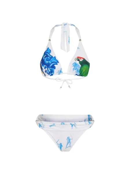 Slama bikini Amir Slama s printom bijela