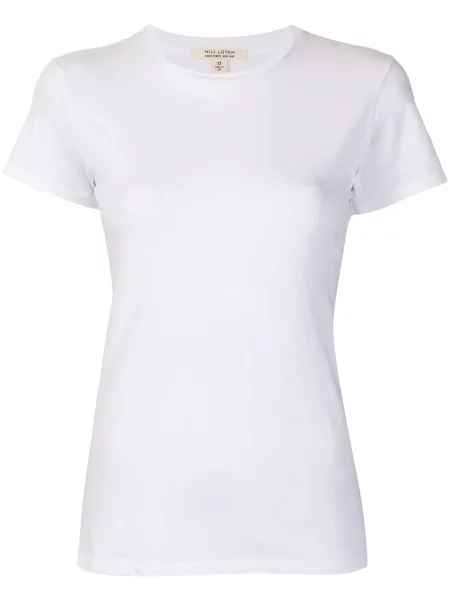 Tricou Nili Lotan cu decolteu în U alb