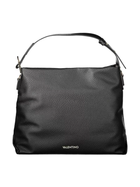 Lniana torebka hobo Valentino czarna