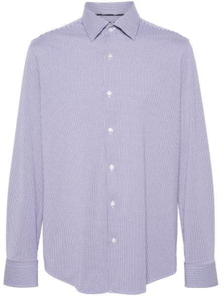 Dugo košulja Boss karirana plava