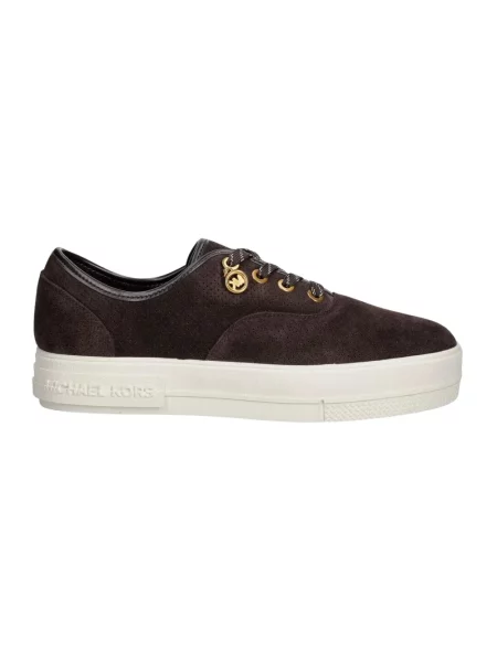 Sneakersy Michael Kors sznurowane skórzane brązowe