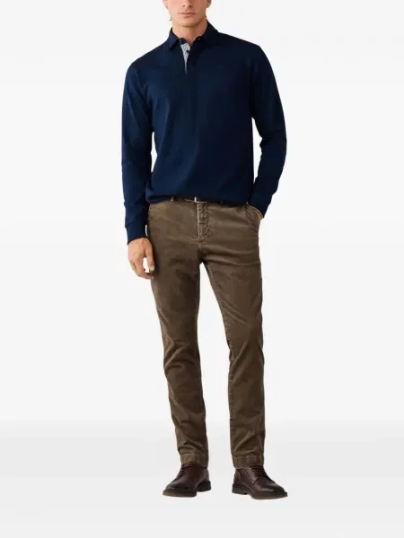 Μακρύς polo Hackett London με κέντημα μπλε