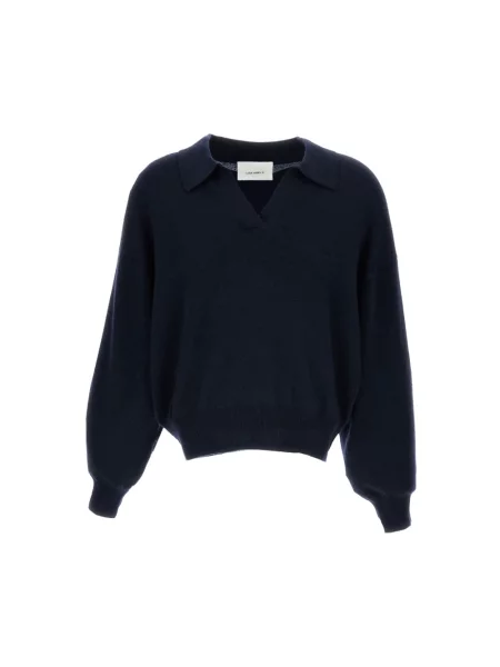 Sweter Lisa Yang wełniany ze sznurkiem niebieski