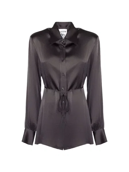 Koszula Semicouture wiązana brązowa