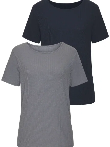 VIVANCE Tricou bleumarin / fumuriu albastru