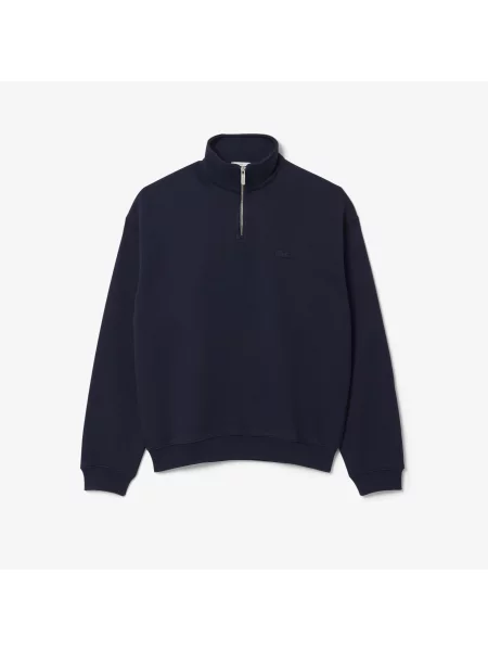 Lacoste Bluza Unisex Half Zip Loose Fit granatowa