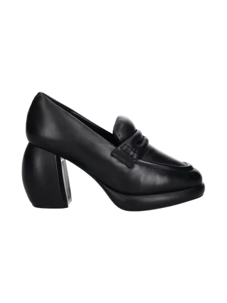 Clarks Originals czółenka skórzane CUR Loafer 1 na słupku czarny