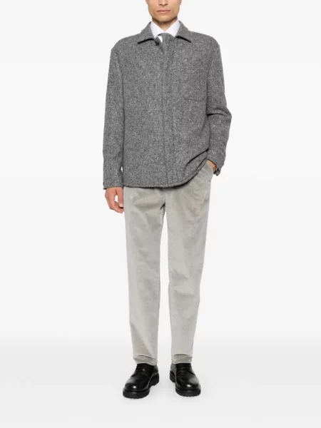 Pantaloni Eleventy de catifea cord gri
