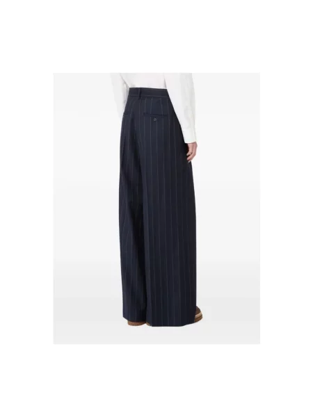 Spodnie Weekend Max Mara niebieskie
