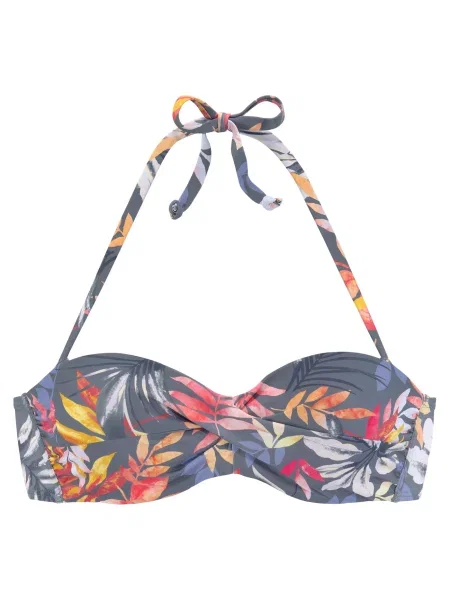 VIVANCE Sutien costum de baie închis / albastru porumbel / galben / roșu / roz gri