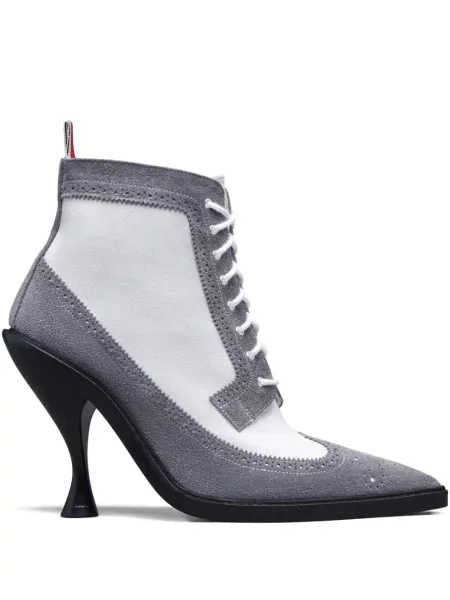 Botine Thom Browne cu șireturi din dantelă gri