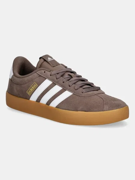 Adidas sneakersy nubukowe Vl Court brązowy