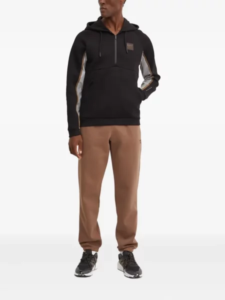 Hanorac cu glugă Ea7 Emporio Armani negru