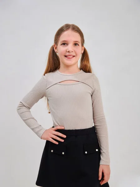 Дитячий Лонгслів SMIL бежевий