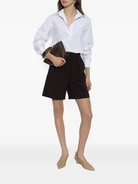 Top Max Mara cu decolteu în V alb