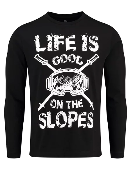 Key Largo Tricou Slopes negru alb