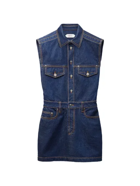Rochie din denim Versace albastru