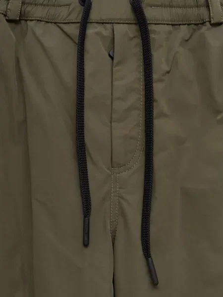 Trčanje hlače Moncler Grenoble s autogramom s vezicama zelena