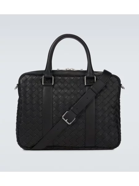 Usnjena torba Bottega Veneta Pouch črna