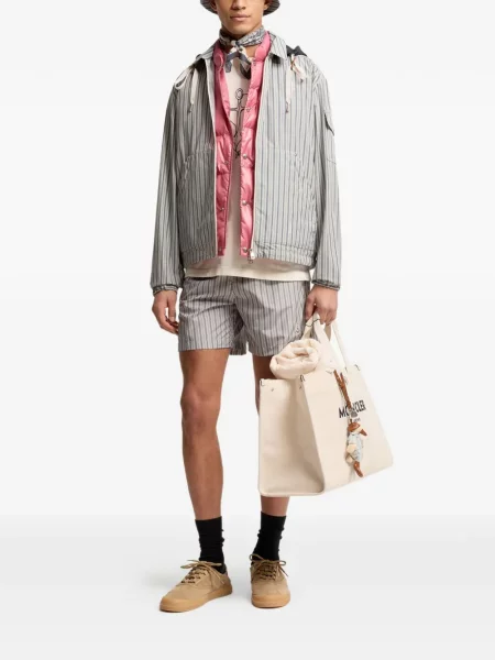 Pantaloni scurți Moncler cu cordon albastru