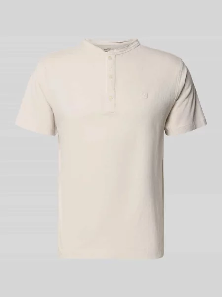T-shirt z krótką listwą guzikową Superdry