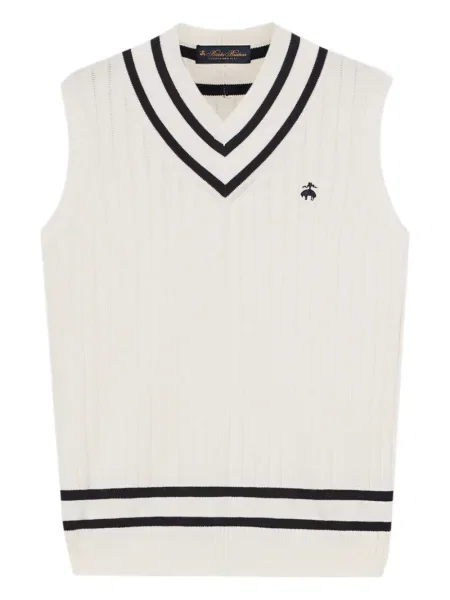 Vestă Brooks Brothers cu broderie alb