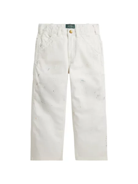 Dětské kalhoty Polo Ralph Lauren bílé