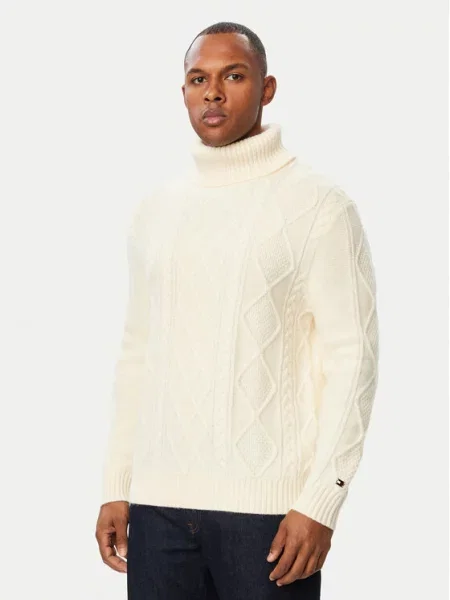 Pulover Tommy Hilfiger de lână bej