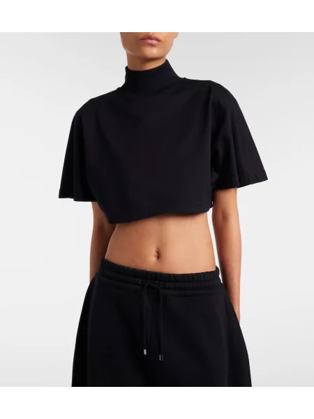 Tricou Alaïa din jerseu negru
