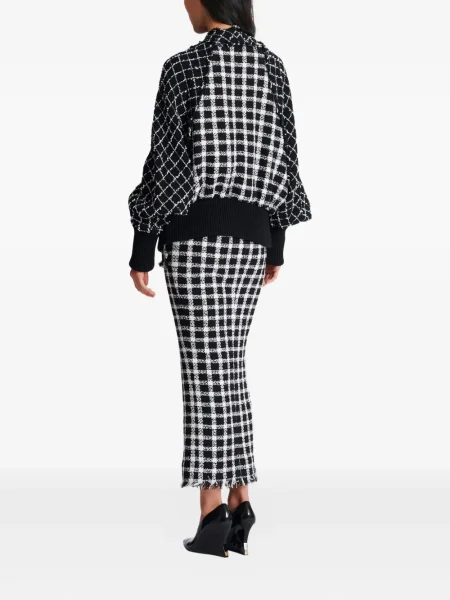 Geacă bomber Balmain din tweed negru