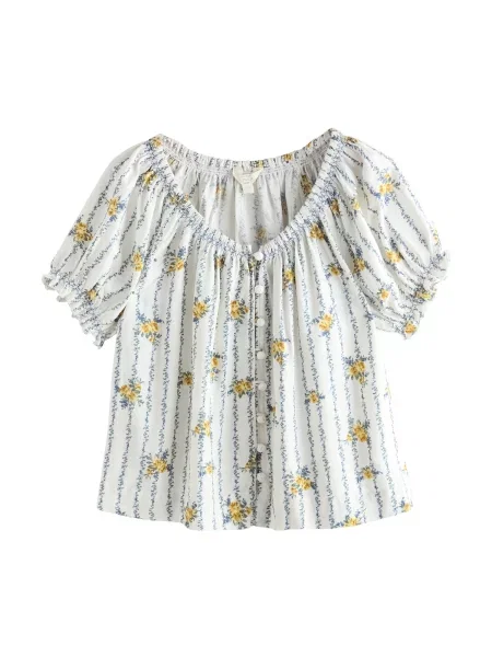 Next Bluză galben deschis / deschis gri