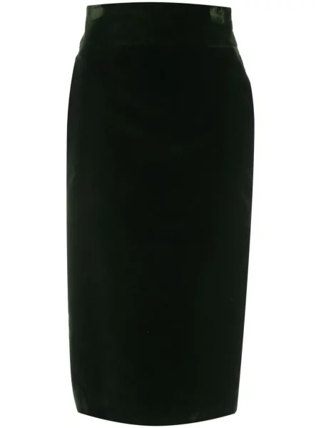 Aksamitna midi spódnica midi Alexandre Vauthier zielona