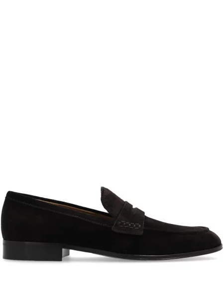 Pantofi loafer Gianvito Rossi din piele de căprioară maro