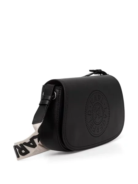 Geanta crossbody Karl Lagerfeld din piele cu autograf negru