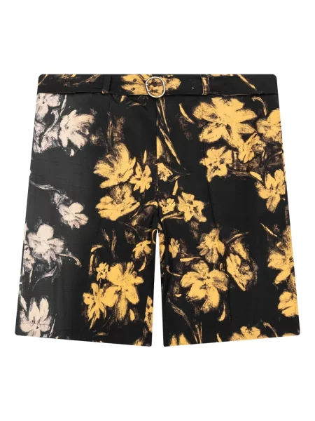 Pantaloni scurți Jil Sander cu model floral cu imagine negru