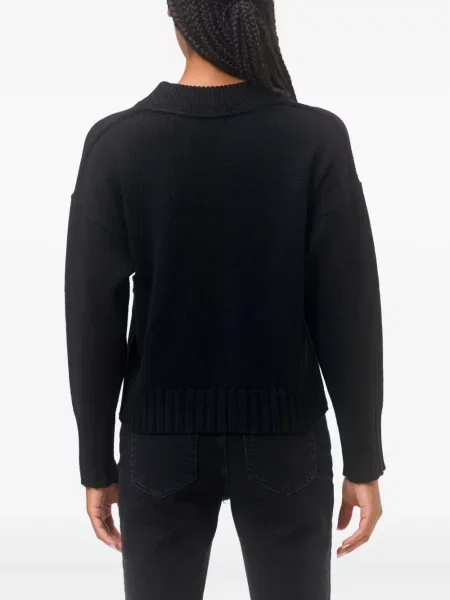 Pulover Alpha Studio cu decolteu rotund negru